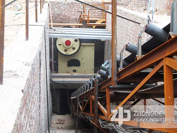 Crushing site of jaw crusher